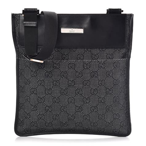 black gucci cross over bag|Gucci denim crossbody bag.